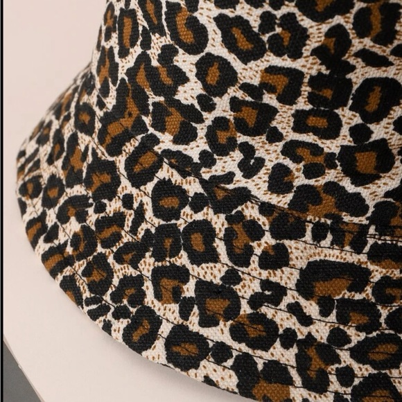 3 Pc Leopard Print Chiffon Knot Waist Cover Up Skirt & hat & Fanny Pack - Picture 8 of 10